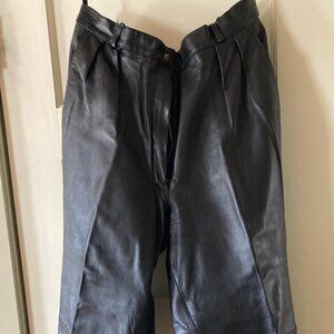 Black Leather Pants Kezia Size 14
